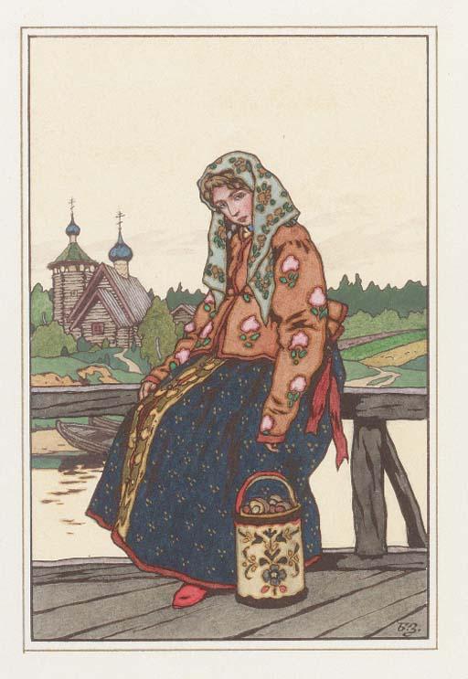 Boris Vasil\'Evich Zvorykin - Three illustrations of Russian provincial costume