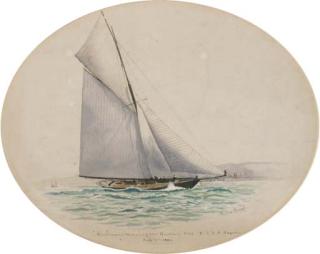 Borlase Smart - Britannia Winning The Queen\'S Cup, R.C.Y.C. Regatta, July 7Th, 1894