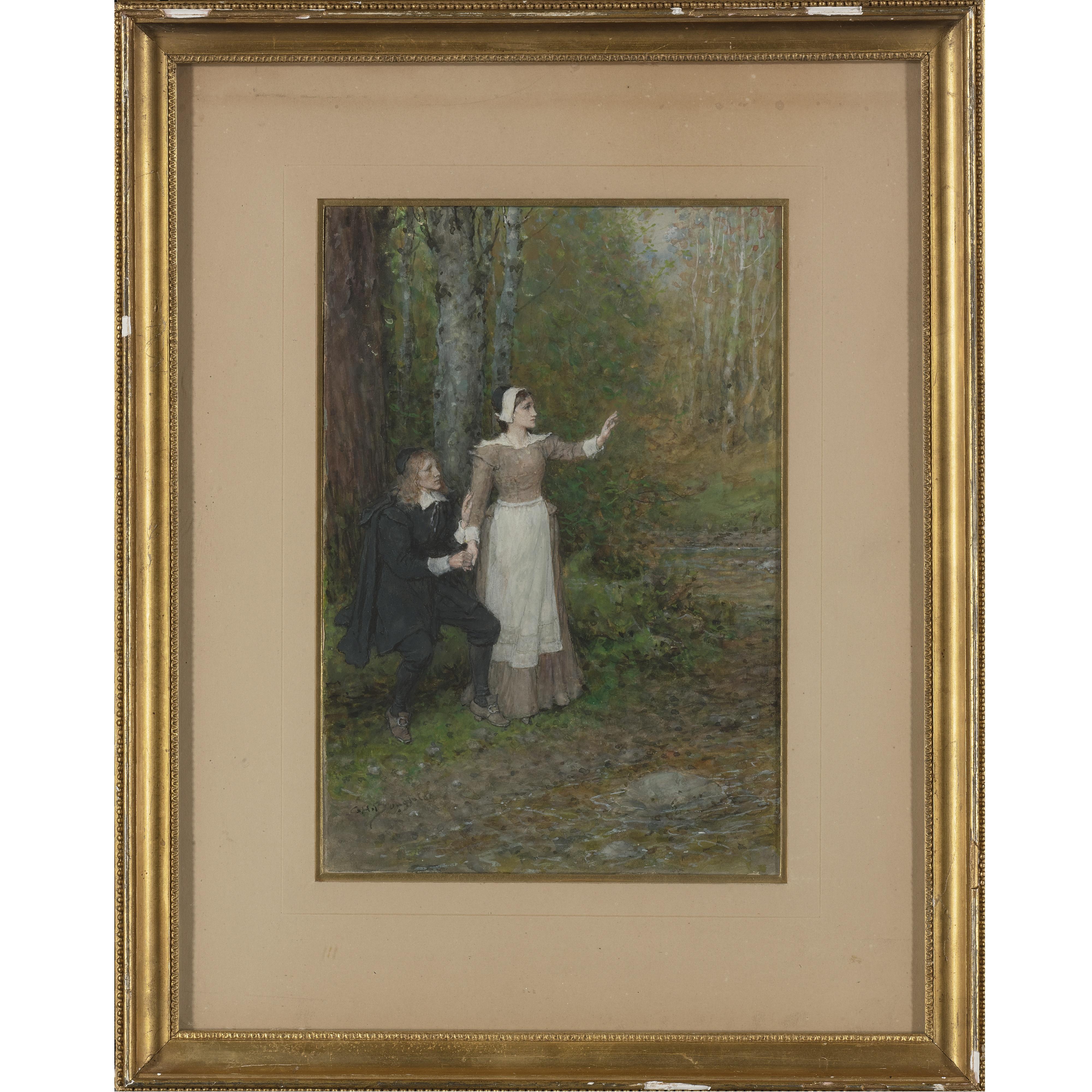 Boughton, George Henry - Hester and the clergyman in the forest