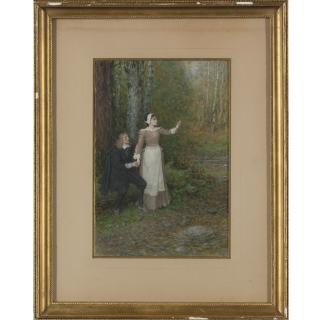 Boughton, George Henry - Hester and the clergyman in the forest