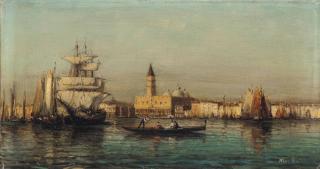 Bouvard - Vessels On The Grand Canal Before St Mark\'S Basilica, Venice