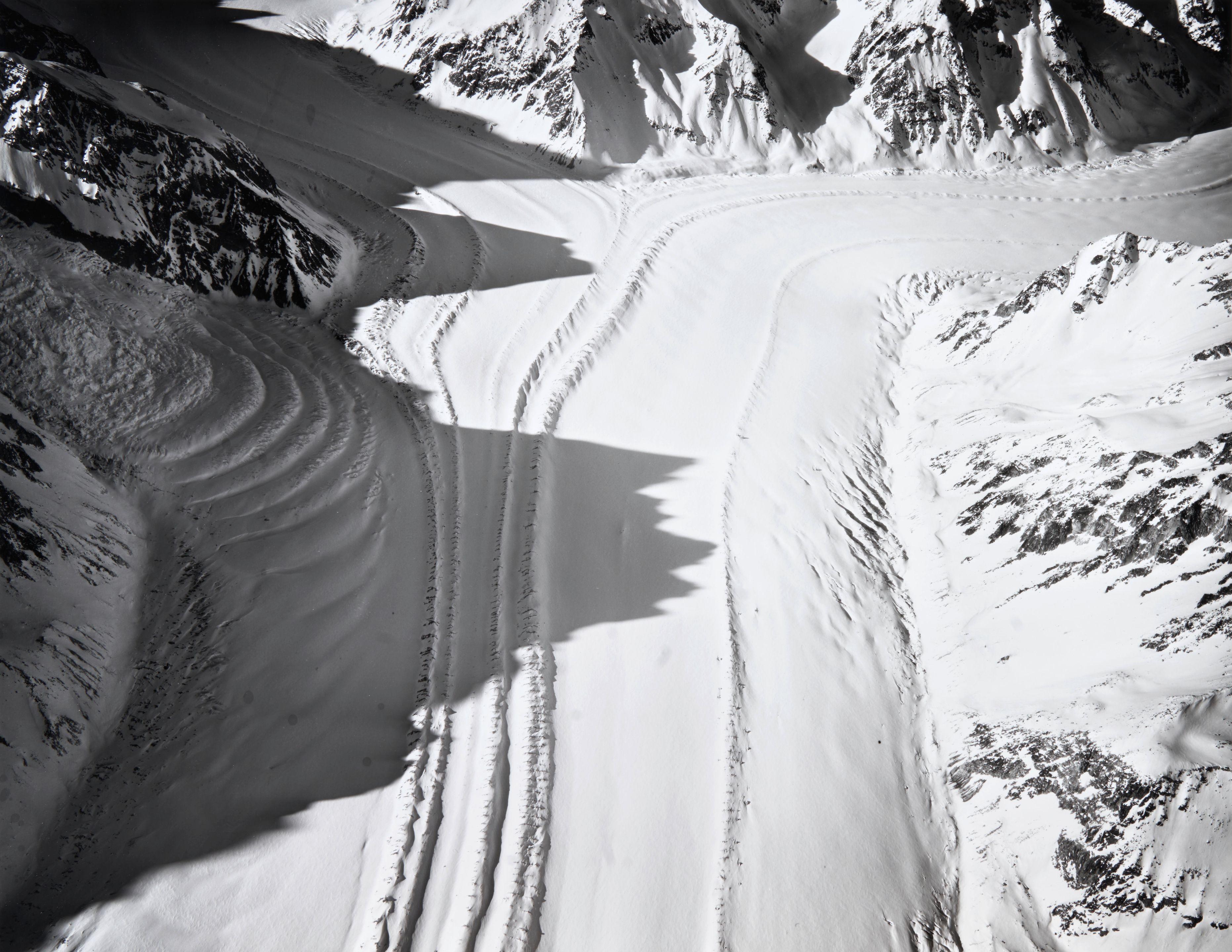 Bradford Washburn - Looking North Across the Moraines of Yentna Glacier