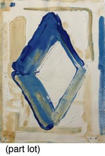 Bram Bogart - Blue diamond on white