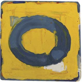 Bram Bogart - Blue oval on yellow
