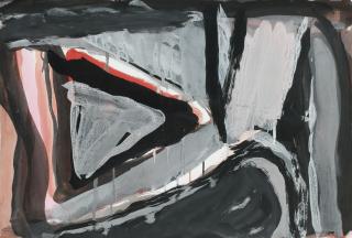 Bram Van Velde - Compositionsigned; Gouache On Paper. Executed In 1980.