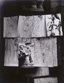 Brassai - Atelier des Grands-Augustins, Dessins devant le Grand Poêle
