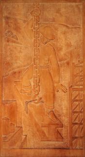 Brents Carlton - Untitled (Figure on Girder)