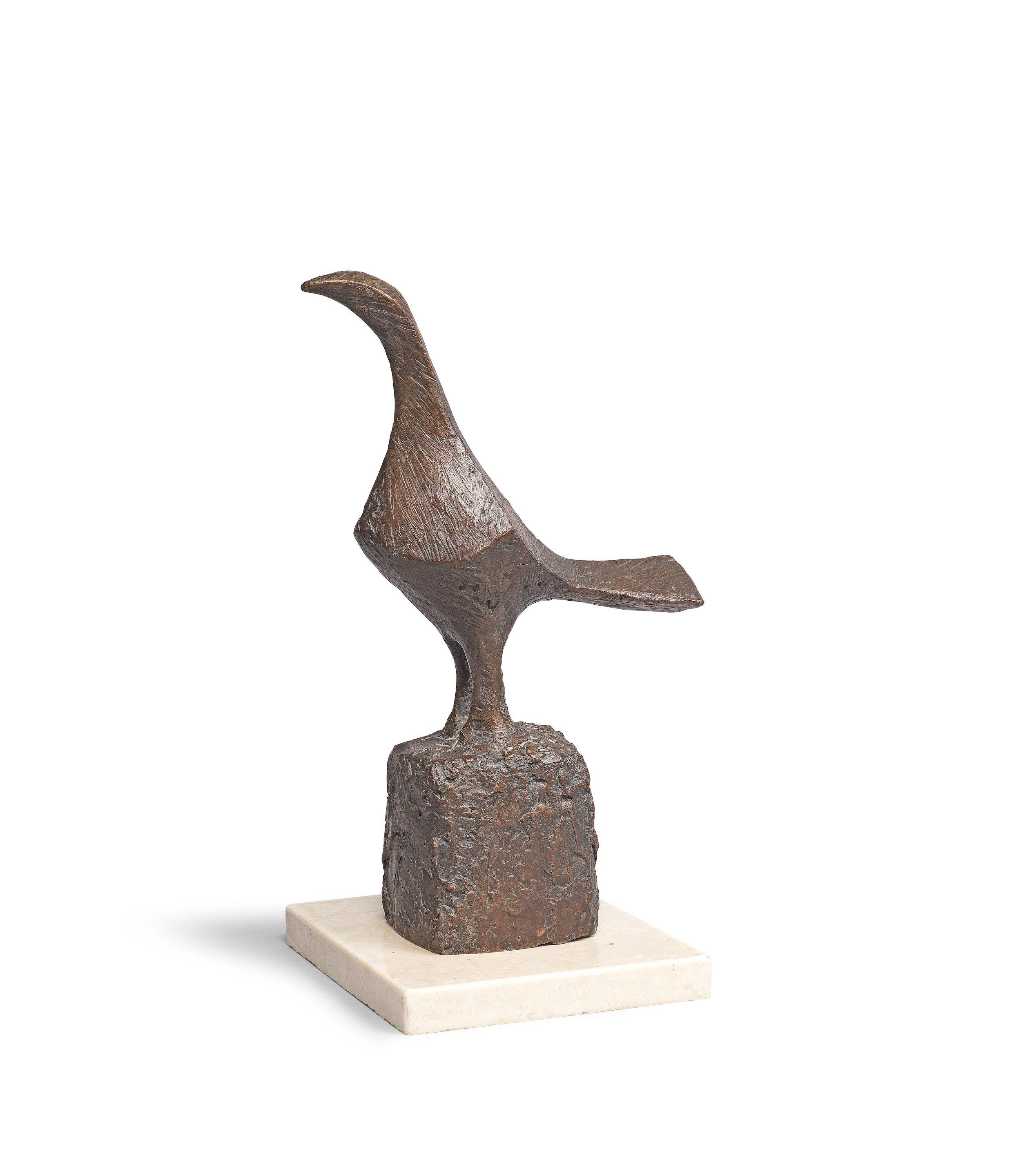 Breon O\'Casey - Small Bird on a Tall Base 31 cm. (12 1/4 in.) high (including the base)