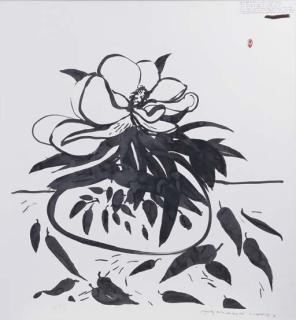 Brett Whiteley - Magnolia And Blue And White Ching Vase