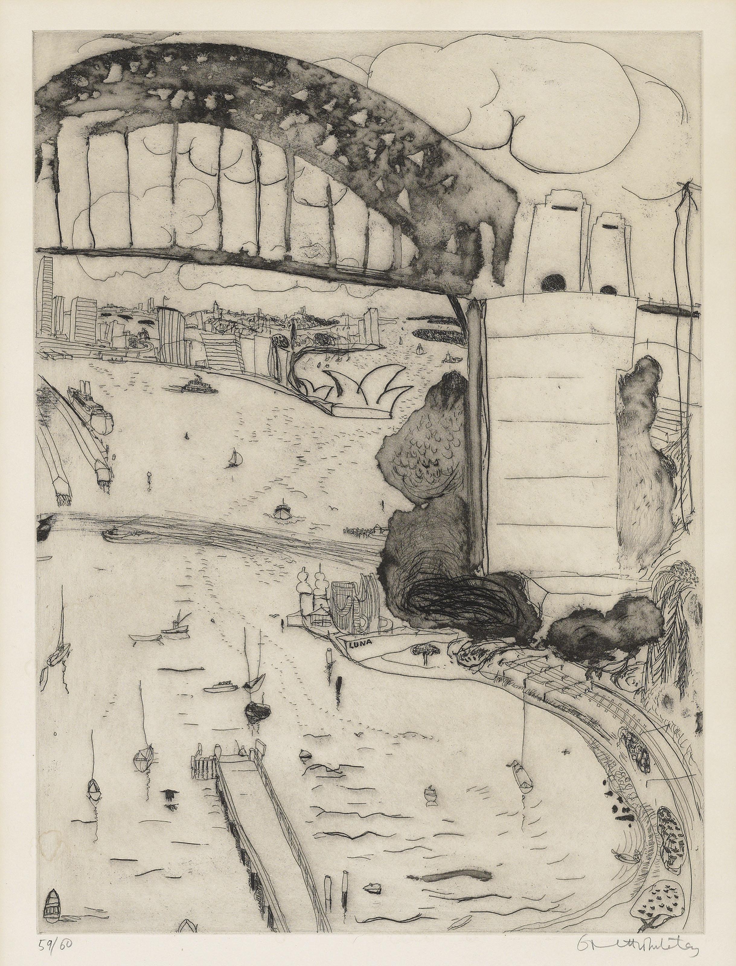 Brett Whiteley - Sydney Harbour Bridge, 1977
