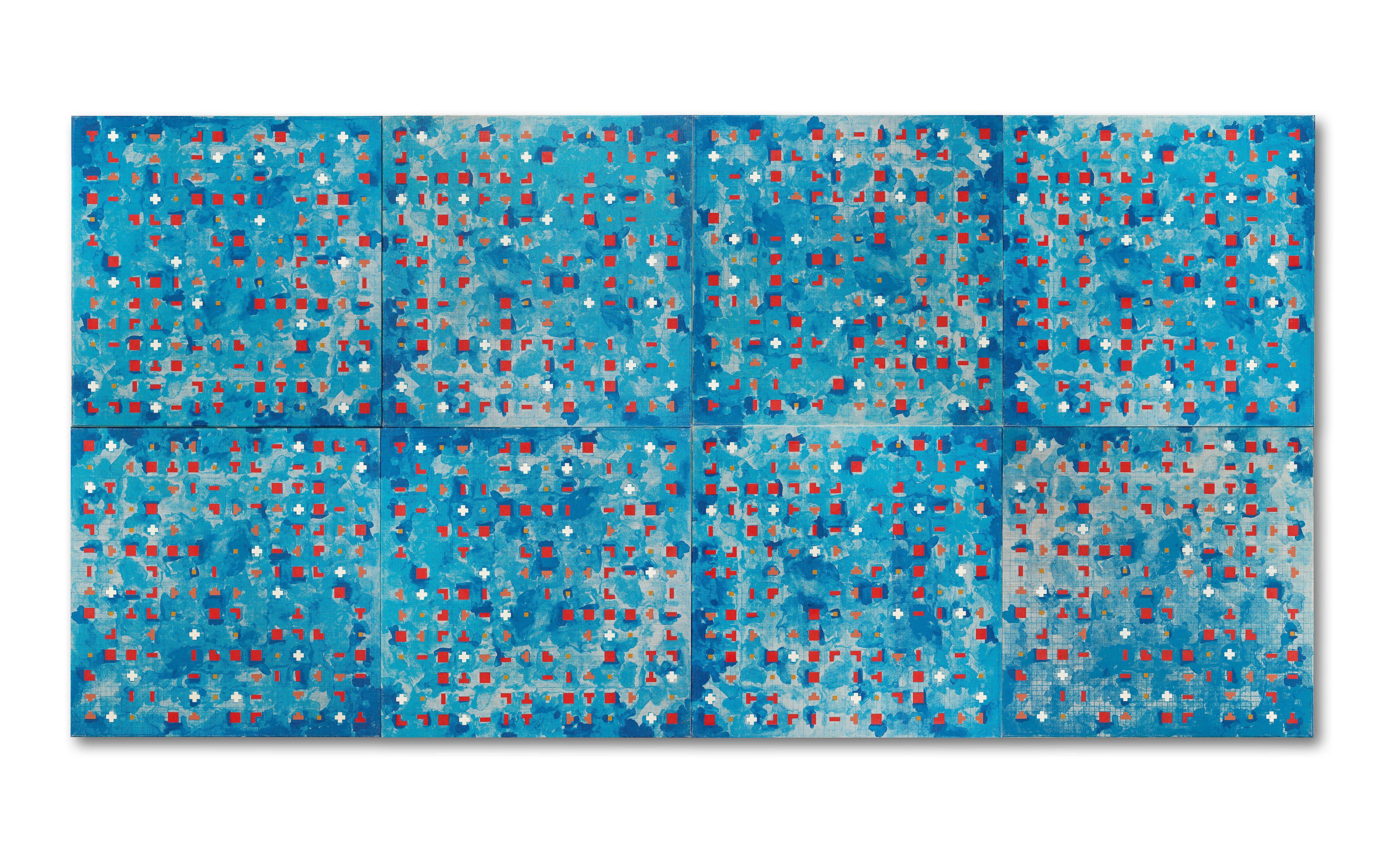 Brian Clarke - Blue Computergram, 1981