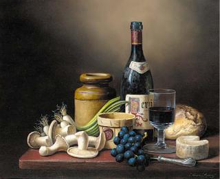 Brian Davies - Still Life with Wine Bottle