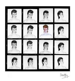 Brian Duffy - David Bowie \'Aladdin Sane\' Contact Sheet, 1973, printed later