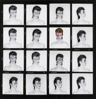 Brian Duffy - David Bowie, Aladdin Sane, Contact Sheet, 1973