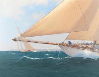 Brian J. Jones Rsma - \'Westward Storming down the Solent, 1930\'