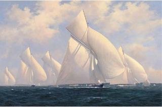 Brian J. Jones - Sonya Leading The 15-Metre Class, 1911