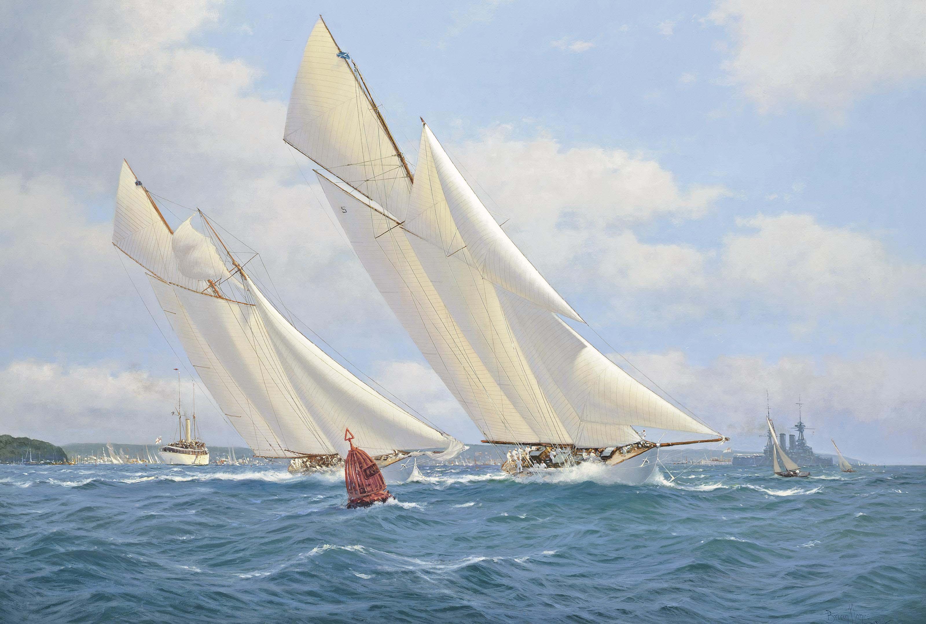 Brian J. Jones - Westward And Susanna Approaching The Turning Mark Off Cowes
