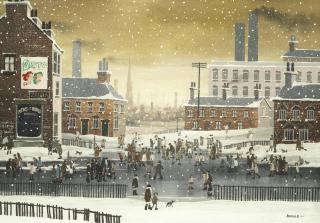 Brian Shields - Snowy Liverpool Street Scene