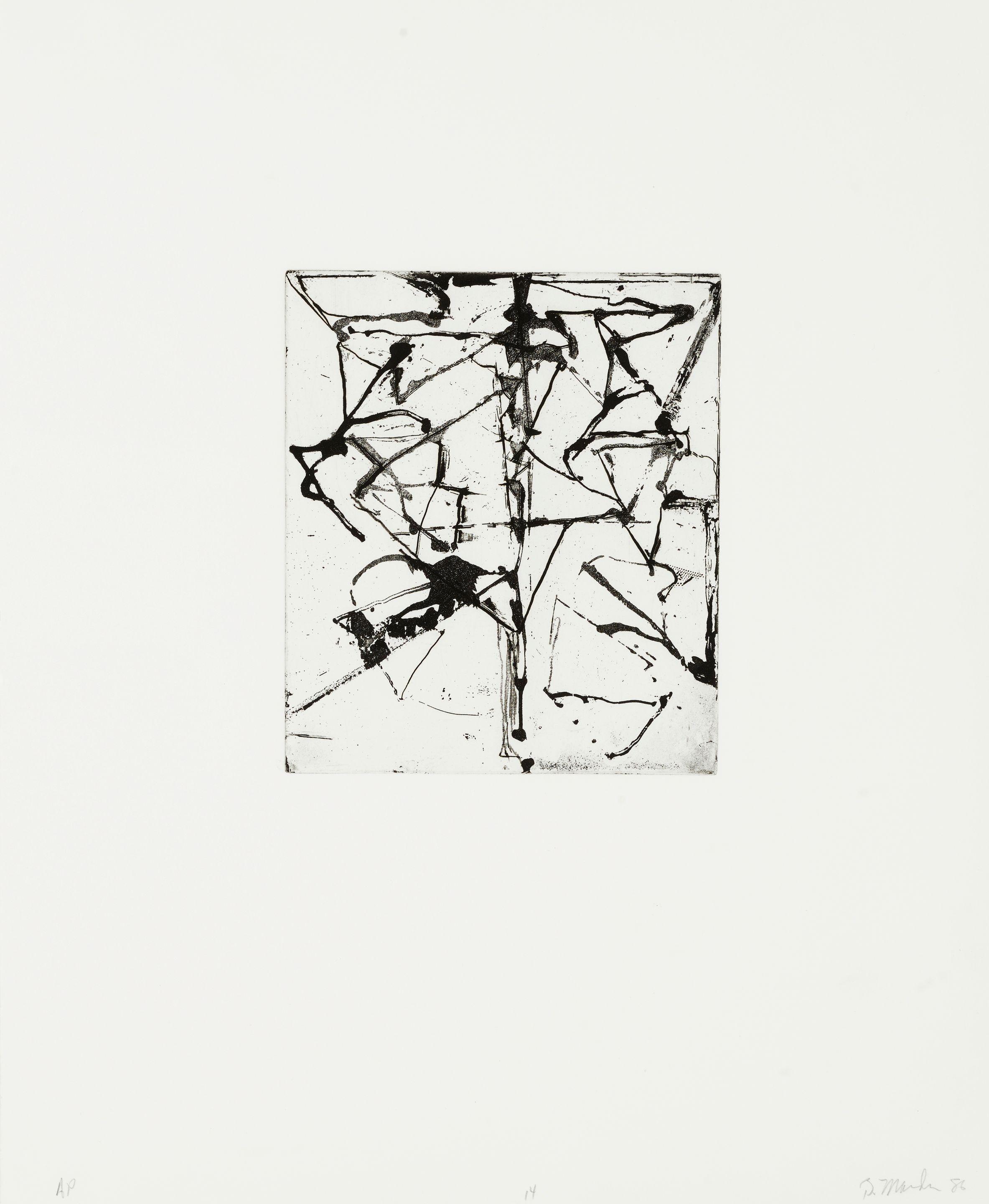 Brice Marden - Plate 14, from Etchings to Rexroth