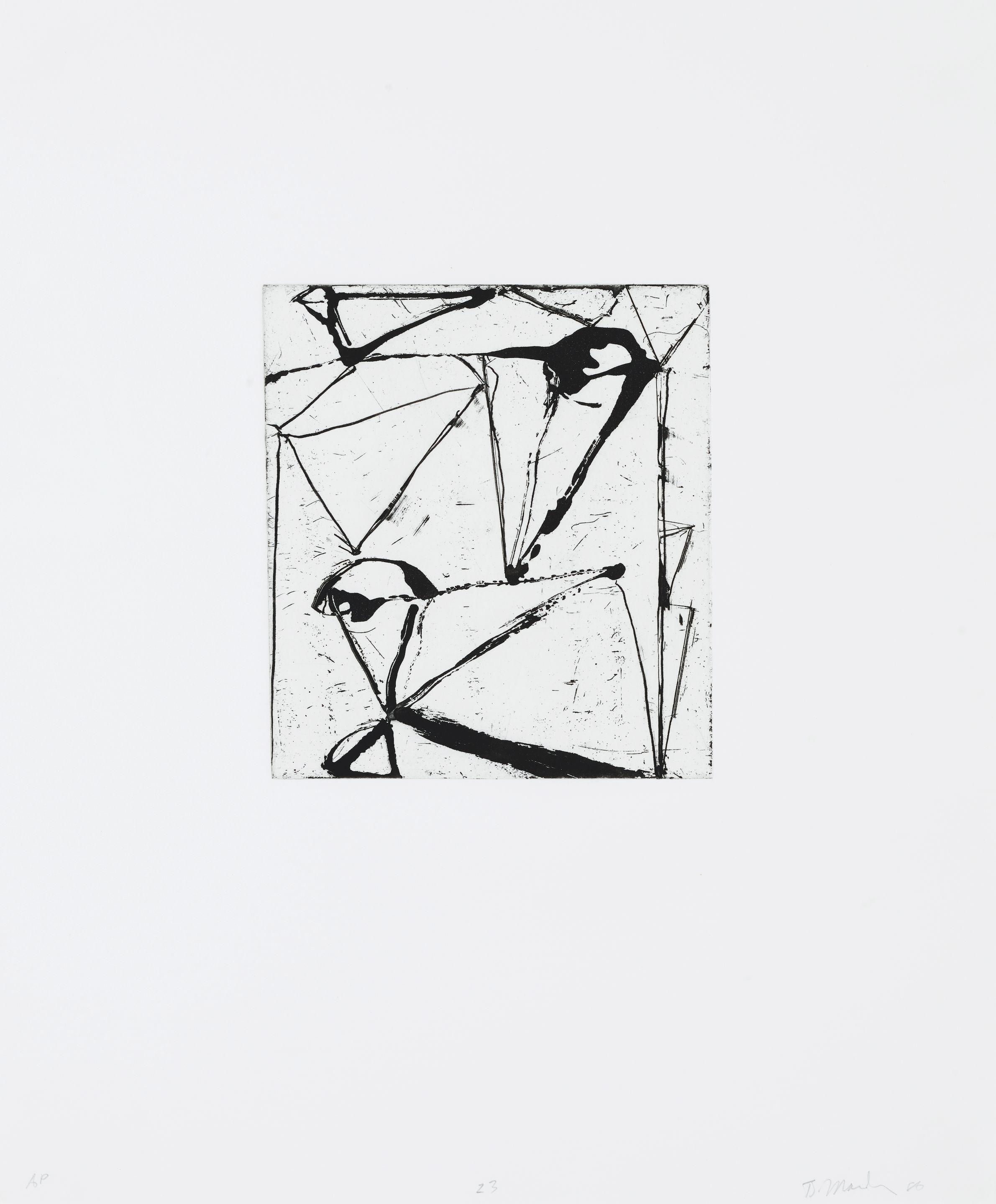 Brice Marden - Plate 23, from Etchings to Rexroth