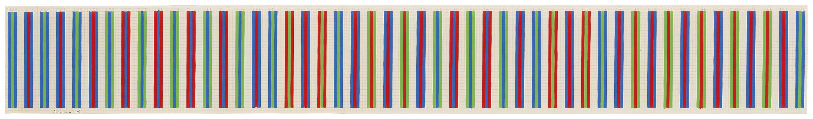 Bridget Riley, C.H. - Sequence B - Study For \'Paean\'