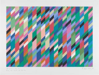 Bridget Riley, R.A. - 4th Revision of June 23, Study after Cartoon for High Sky