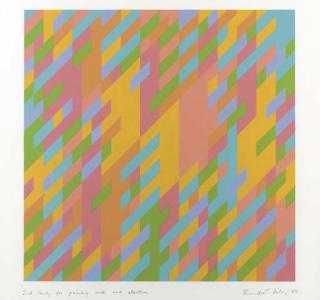 Bridget Riley - 2Nd Study For Painting With Red Clusters