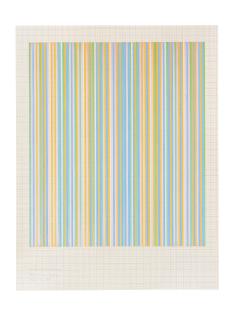 Bridget Riley - 4 Colours (9 Whites, 3rd Group) Study 1 for Summer Paintings