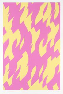 Bridget Riley - Magenta and Yellow