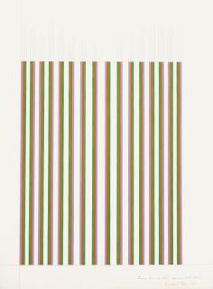 Bridget Riley - Orange, Green And Violet, Expanded White Study