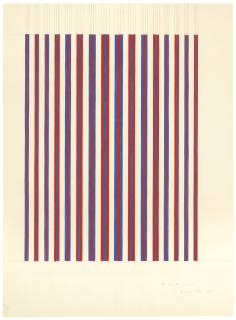Bridget Riley - Red And Blue, Expanded