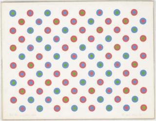 Bridget Riley - Red, Blue And Green Disks