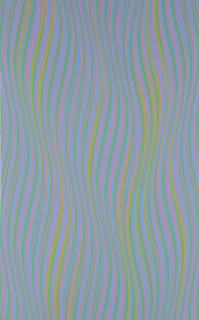 Bridget Riley - Series 35. Olive added. Red and blue first two color twist. Violet and green second two color twist. Reverse diagonal