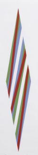Bridget Riley - Study \'72, Final Scale For (Red Crossing Blue And Green) Twisted-Band Rhomboid