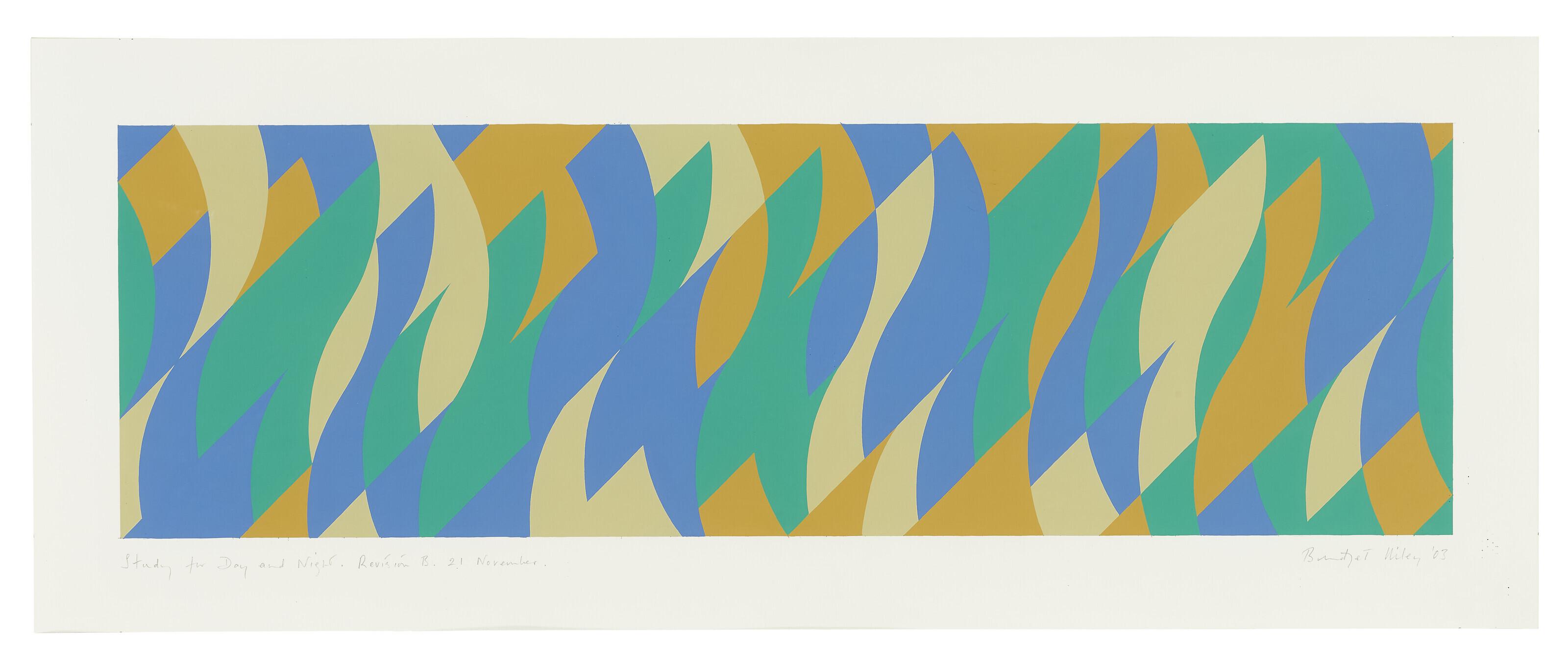 Bridget Riley - Study For \'Day and Night\' Revision B