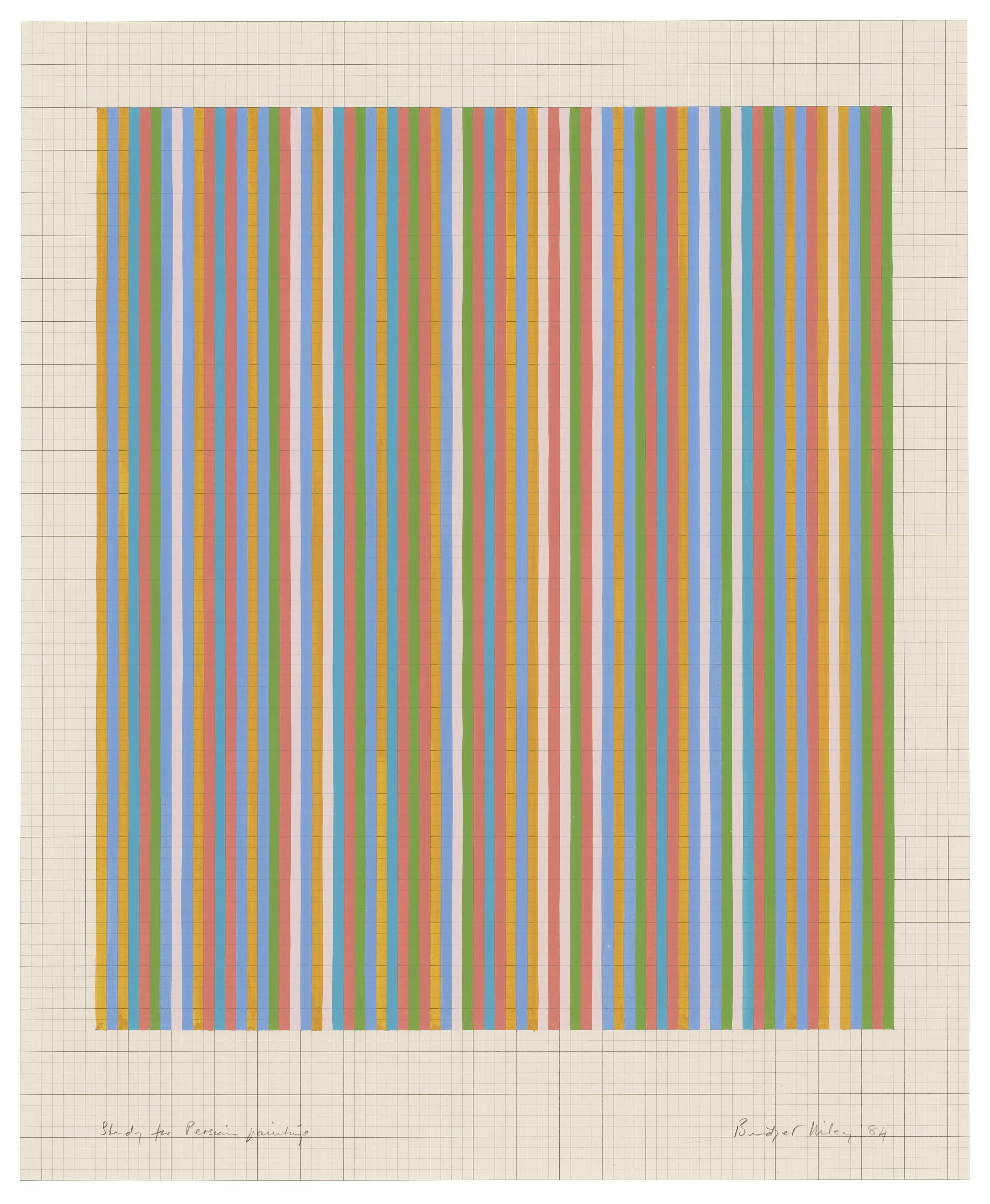 Bridget Riley - Study for Persian Painting