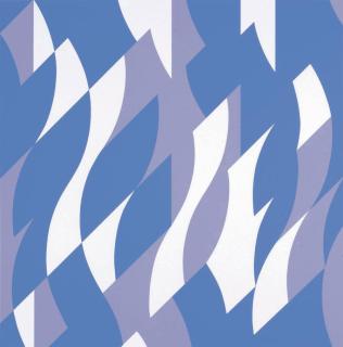 Bridget Riley - Two Blues (Schubert 52)