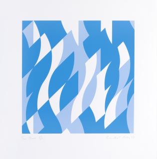 Bridget Riley - Two Blues