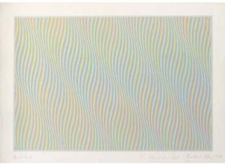Bridget Riley - Untitled [Blue] (Saphire 25)