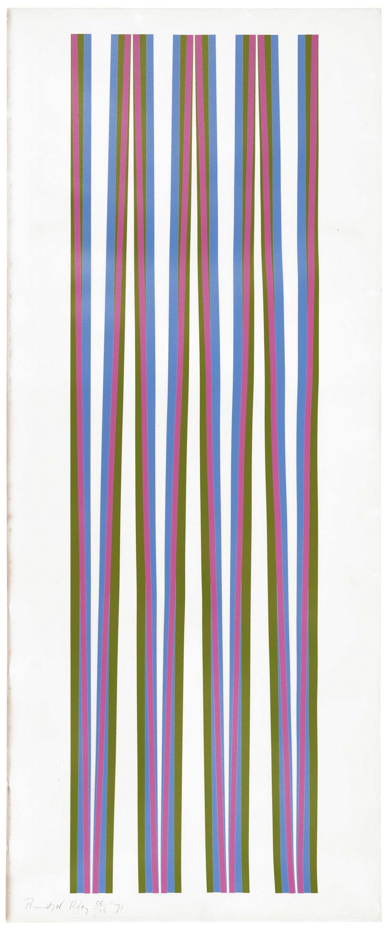 Bridget Riley - Untitled (Elongated Triangles 5)