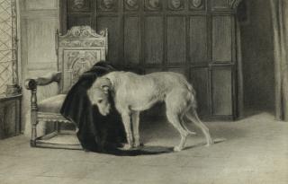 Briton Rivière, R.A. - The Empty Chair