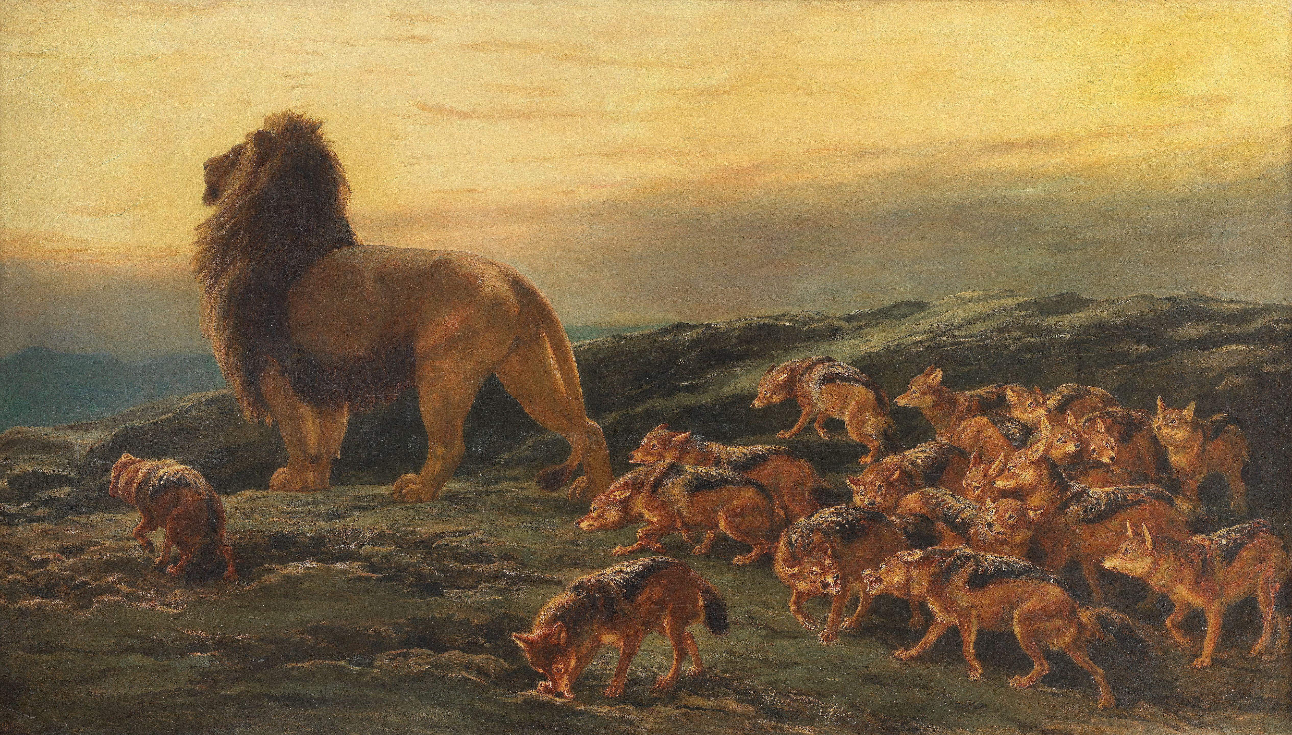 Briton Riviere, RA - The King and his Satellites