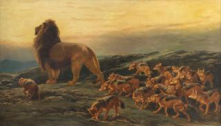 Briton Riviere, RA - The King and his Satellites