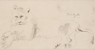 Bror Hjorth - Lying lion