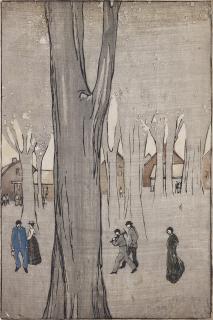 Bror Julius Olsson Nordfeldt - Mist, the Anglers; The Quarry; The Village Green, Twilight 3