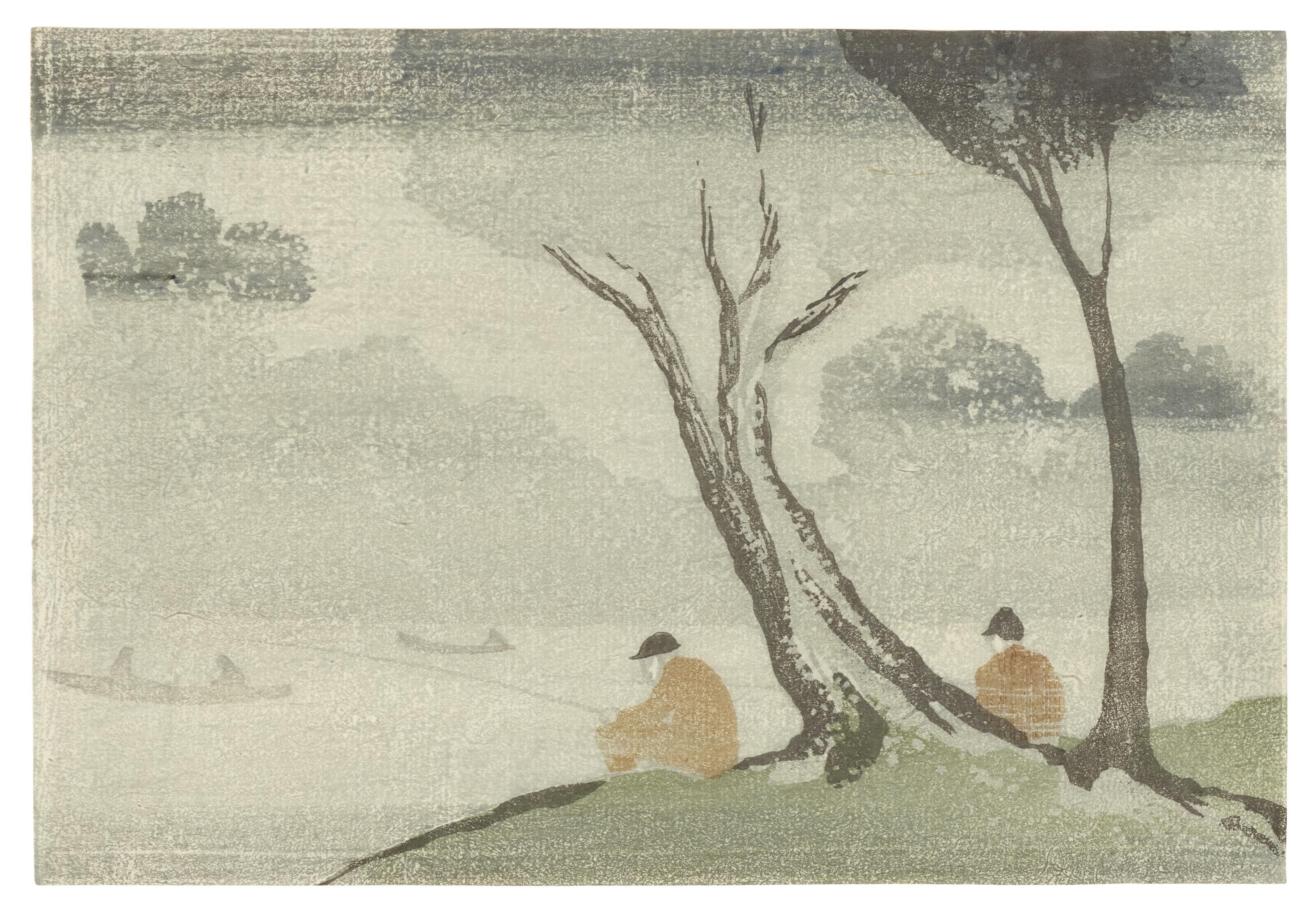 Bror Julius Olsson Nordfeldt - Mist, The Anglers