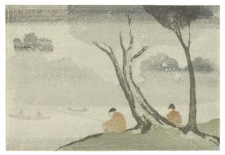 Bror Julius Olsson Nordfeldt - Mist, The Anglers