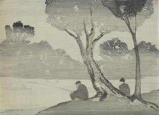 Bror Julius Olsson Nordfeldt - Mist, The Anglers