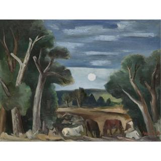 Bror Julius Olsson Nordfeldt - Moonrise