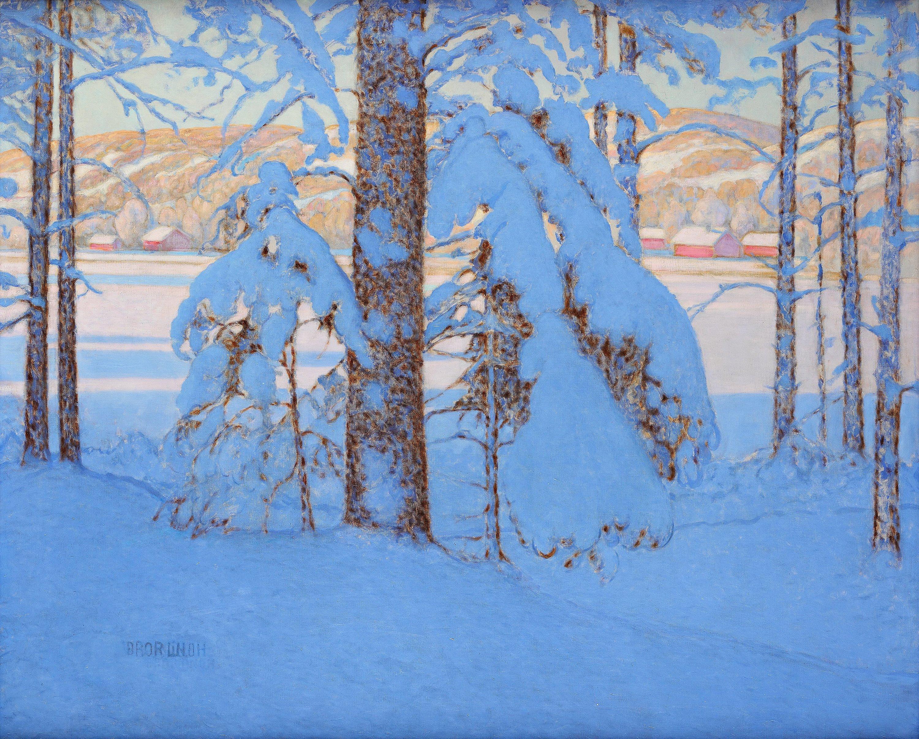 Bror Lindh - Winter landscape from the province of Värmland in Sweden